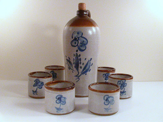 Gordon Pottery Elora Ontario, Vintage Stoneware, Salt Glaze