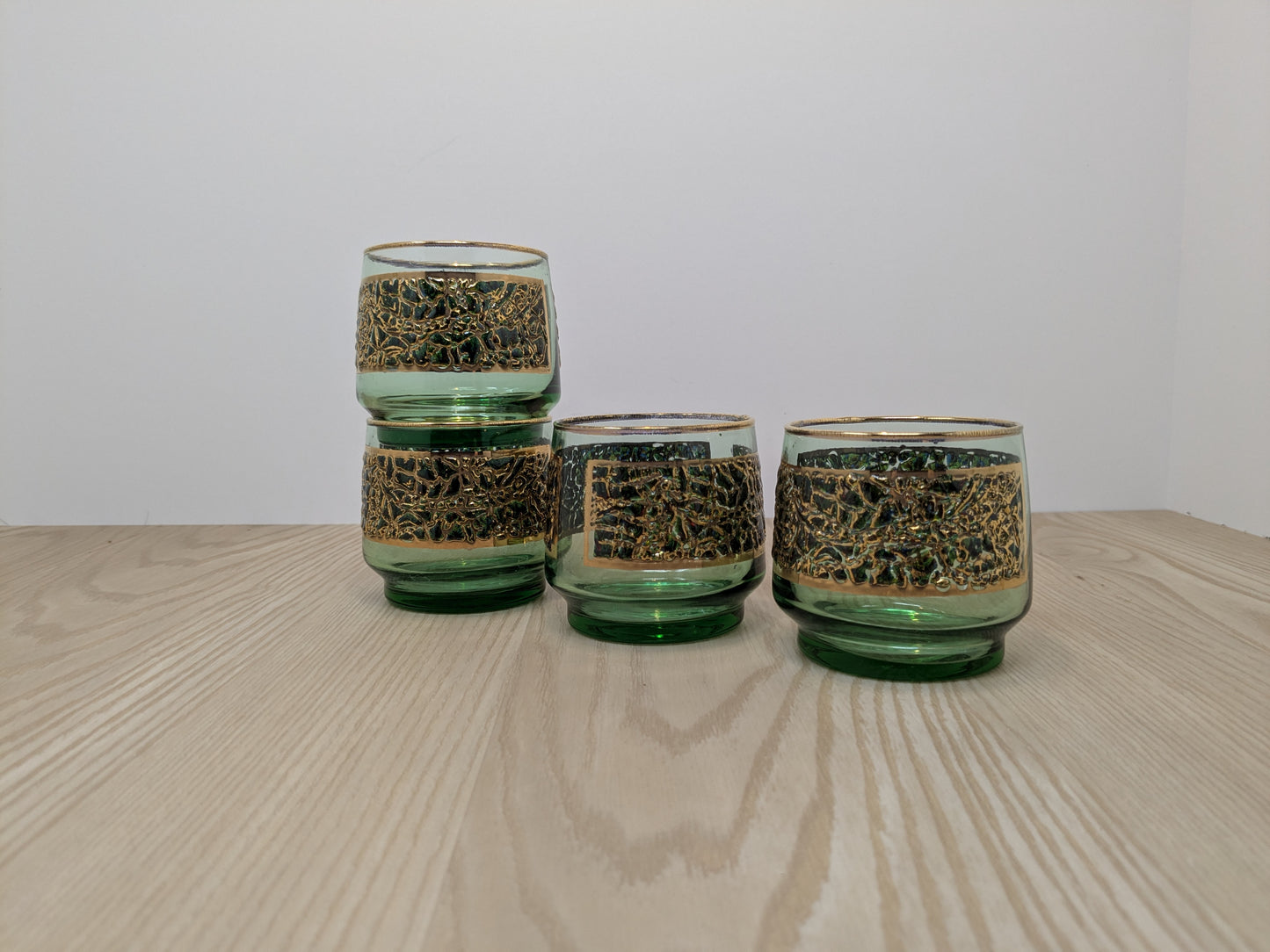 Mid-Century Dominion Glass Tumblers | Culver Style Mint Green Glass