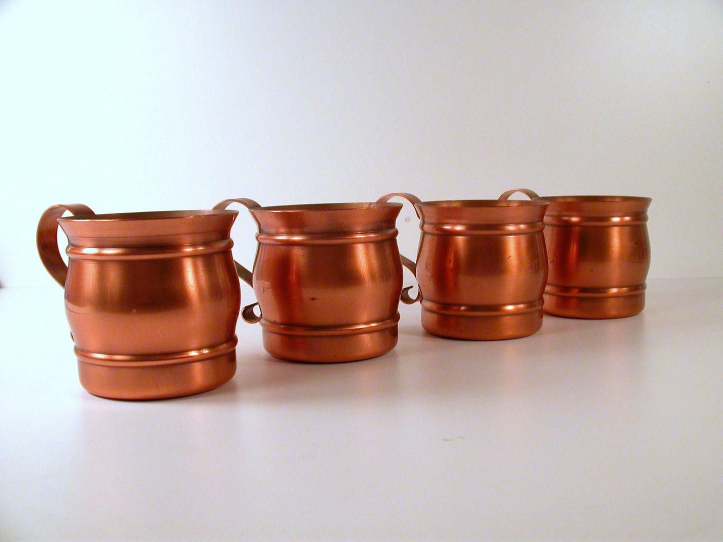 Gregorian Copper Mugs, Vintage Copper Mugs