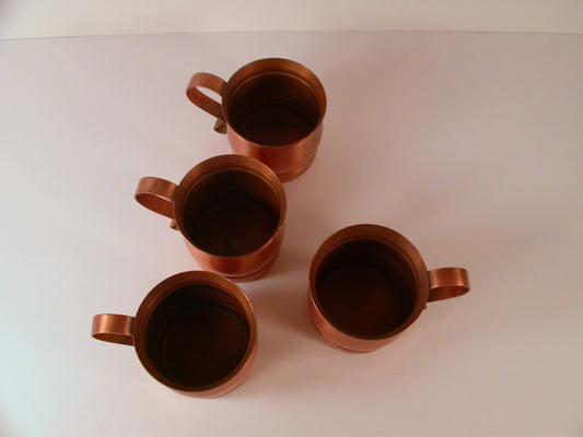 Gregorian Copper Mugs, Vintage Copper Mugs