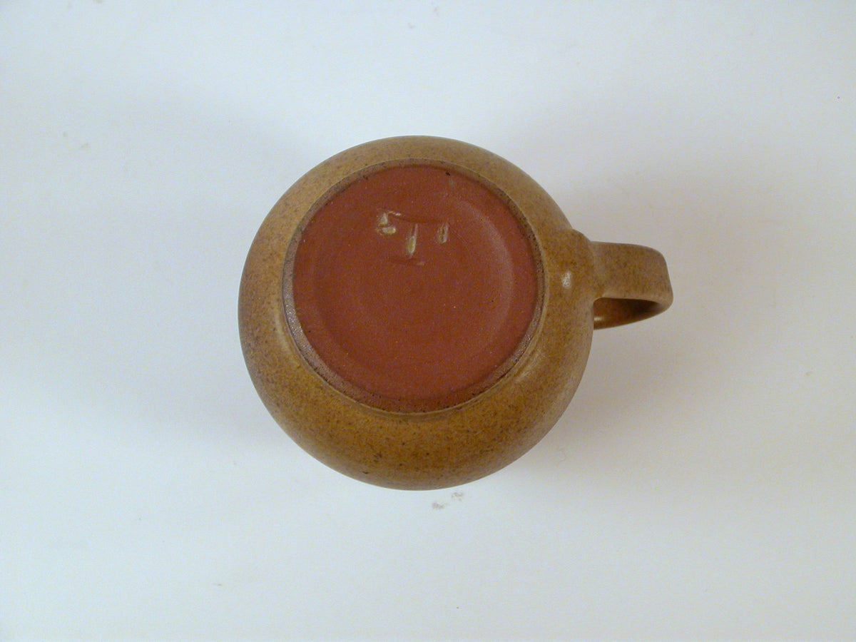 Studio Pottery Mug by Jan & Helga Grove, Brown Glazed Hand Thrown Mug