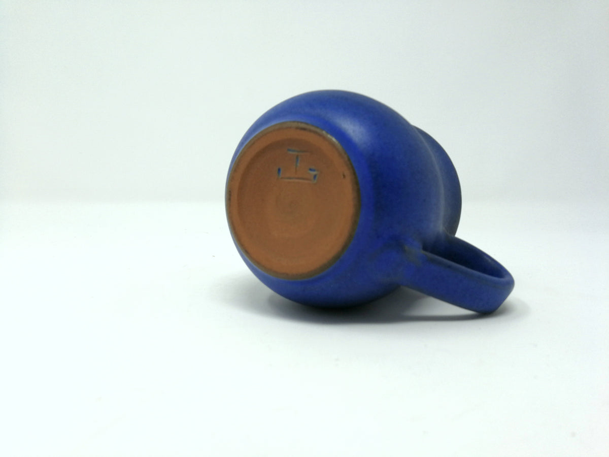 Grove Pottery Spouted Blue Creamer