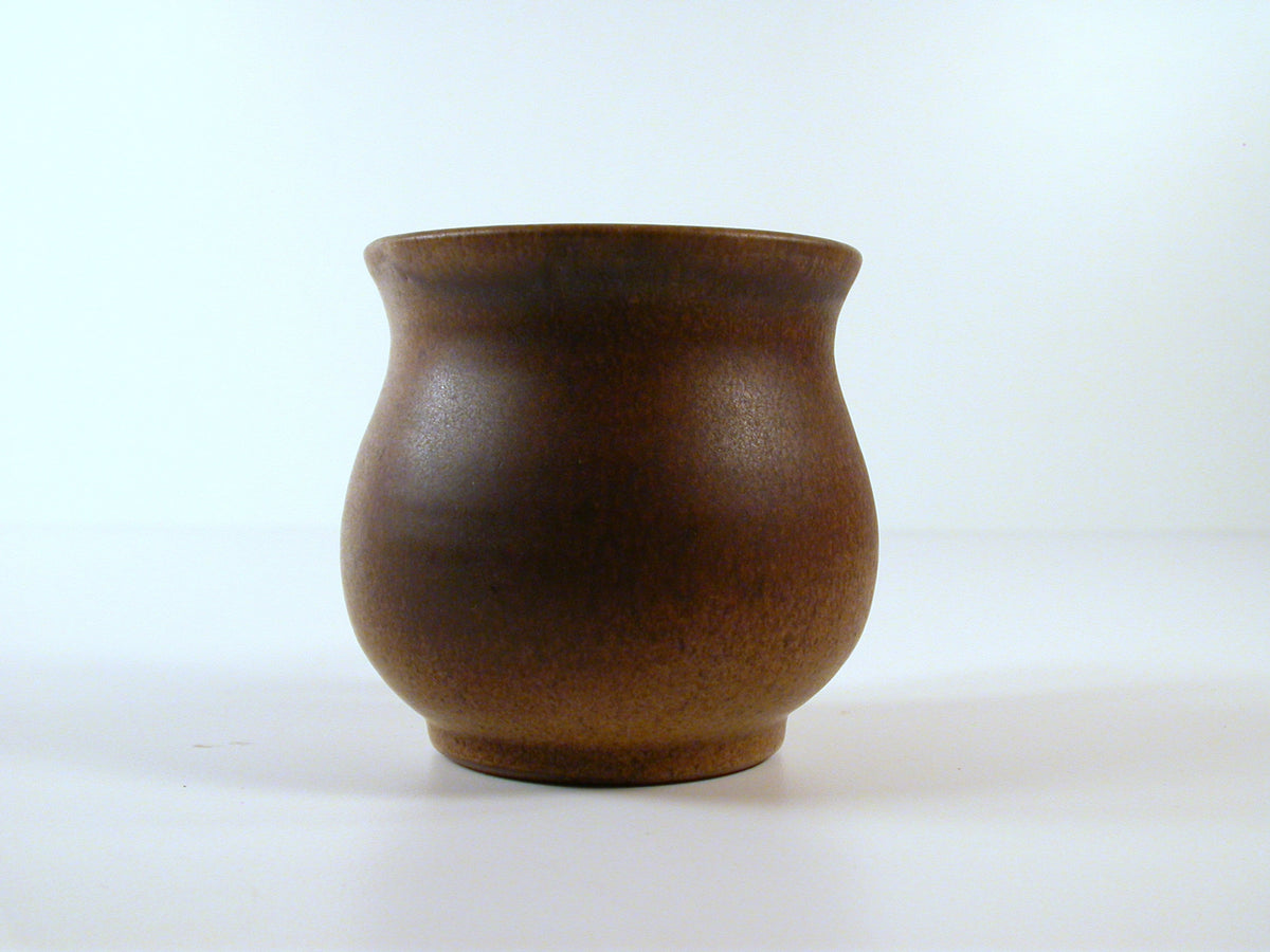 Studio Pottery Mug by Jan & Helga Grove, Brown Glazed Hand Thrown Mug