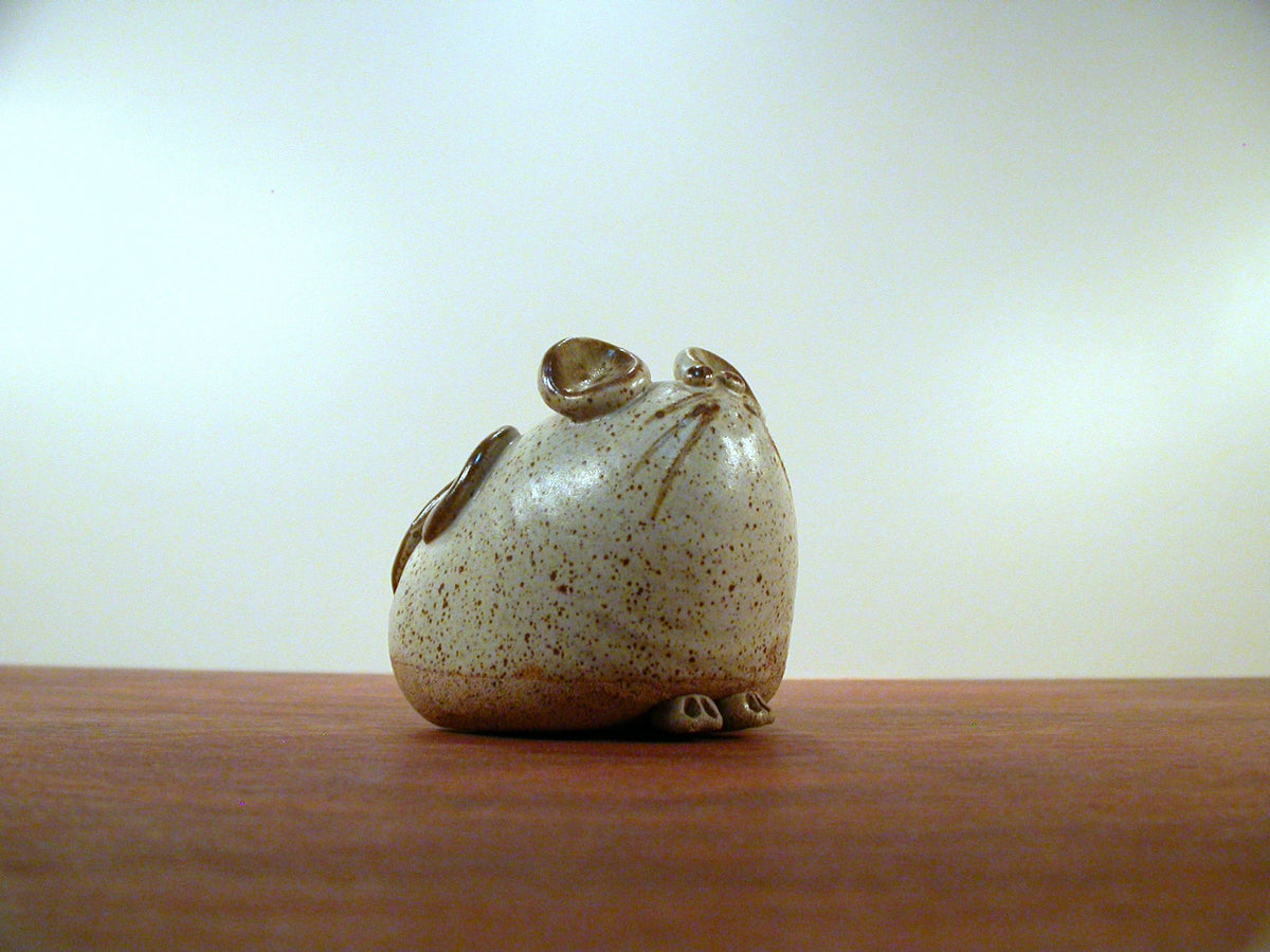 Vintage Guy De Pelteau Art Pottery | Mouse Bank Stoneware
