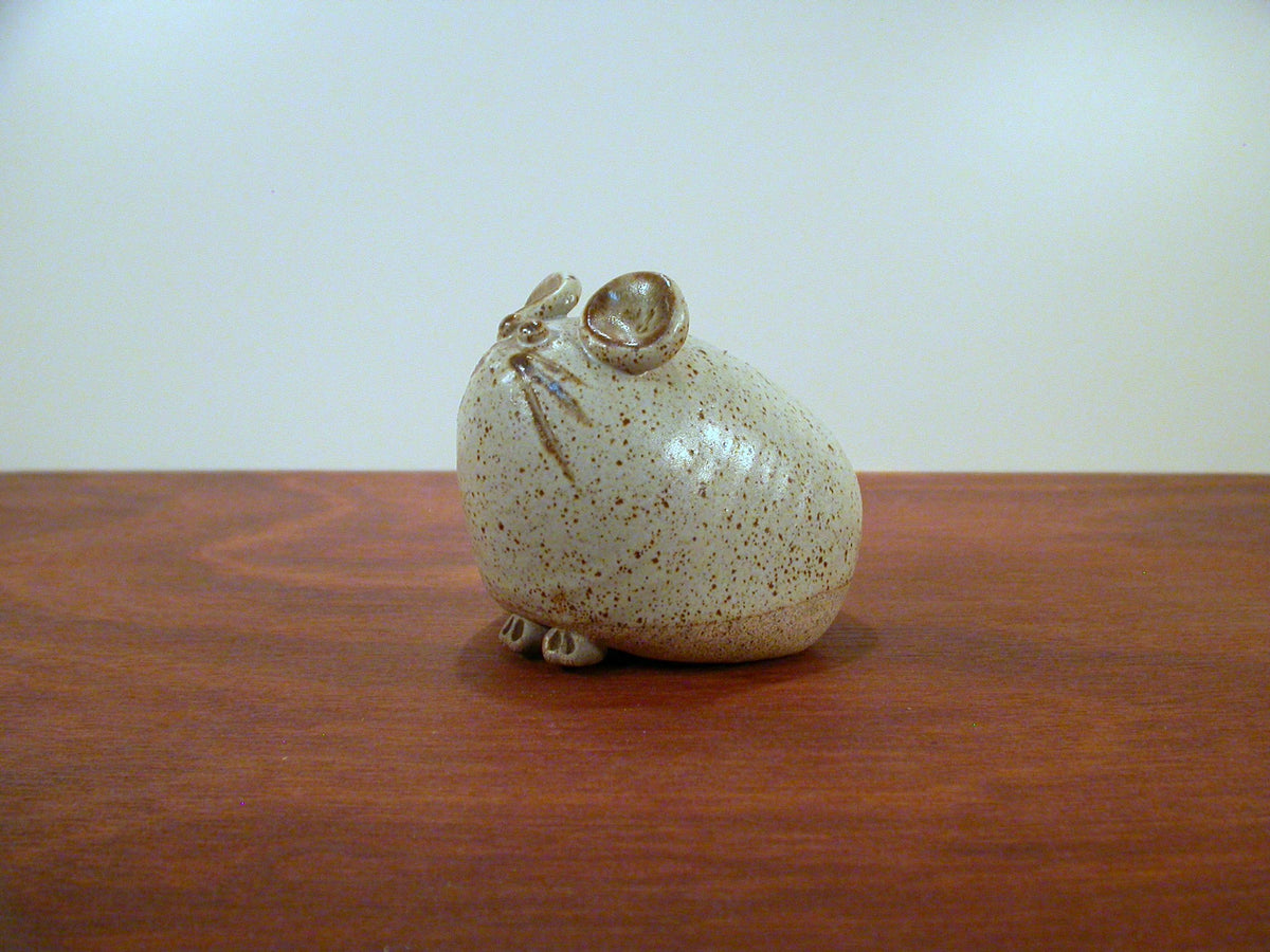 Vintage Guy De Pelteau Art Pottery | Mouse Bank Stoneware