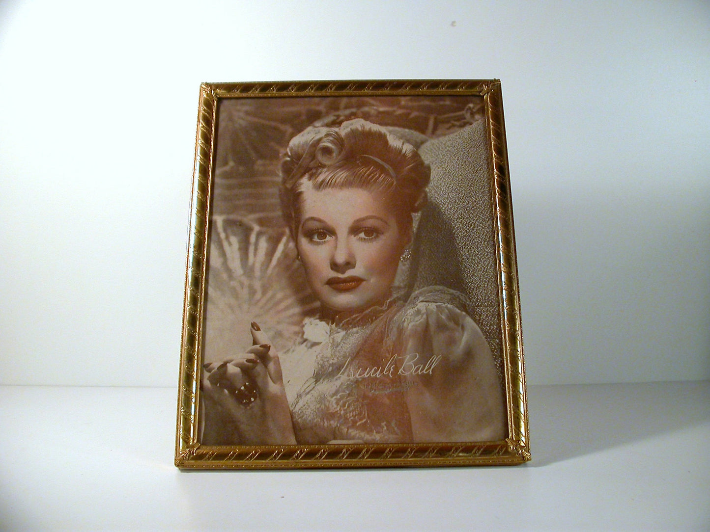 Hollywood Regency Pressed Metal Picture Frame | Thick Gauged Metal Frame