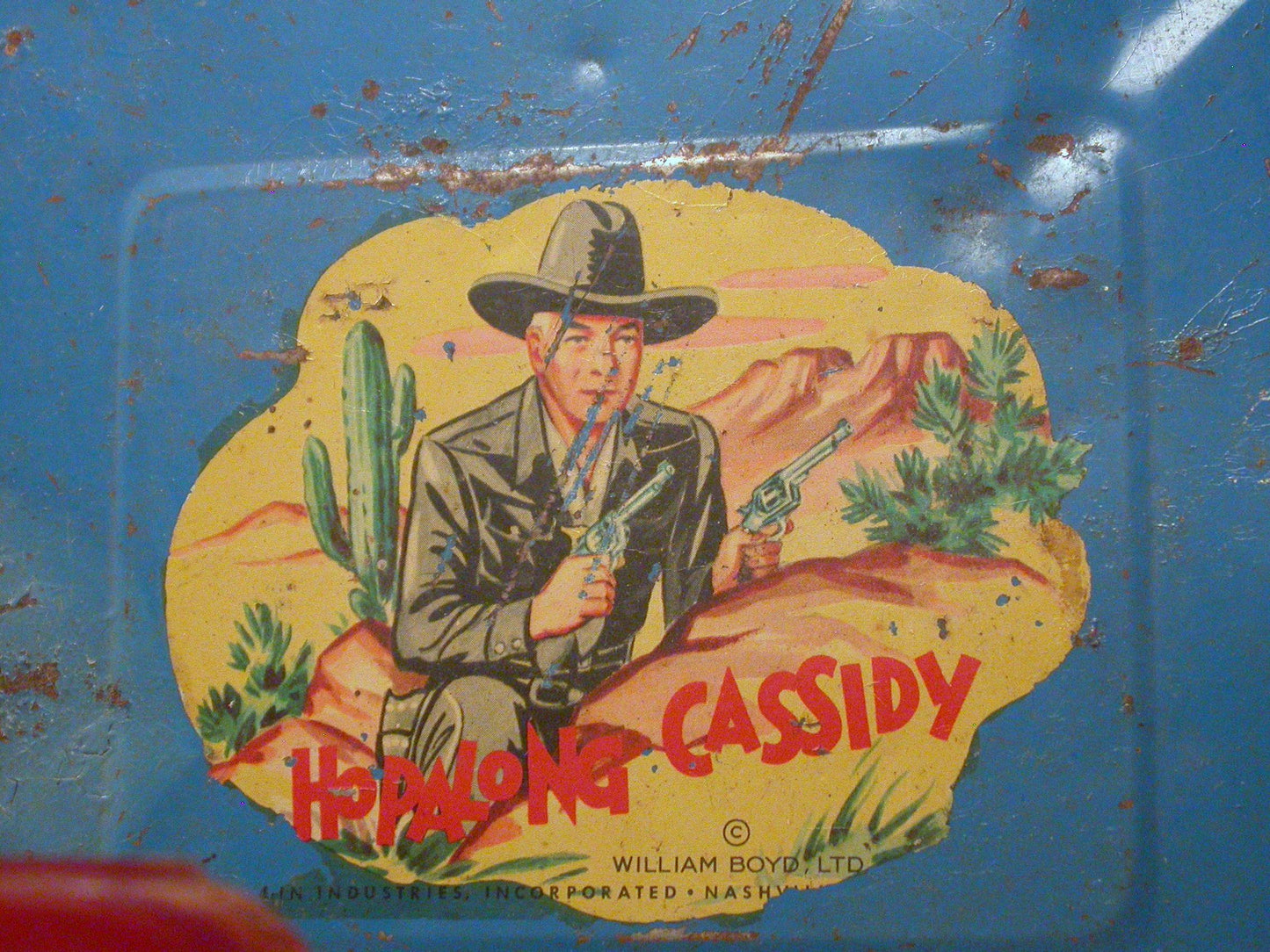 Hop Along Cassidy Metal Lunch Box and Thermos