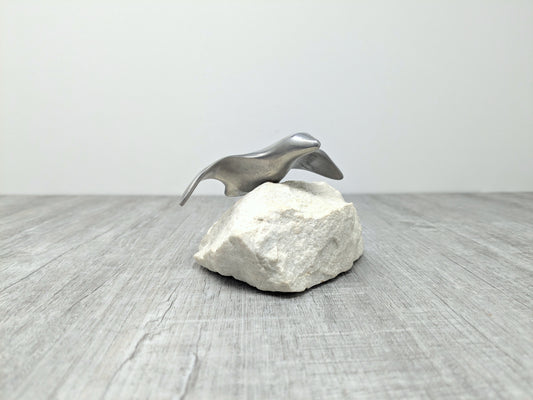 Hoselton Seagull on Rock | Vintage Hoselton Aluminium Sculpture