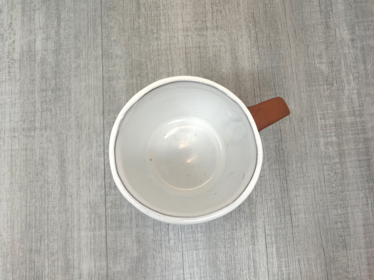 Stylized Fish Fossil Mug | Mid Century Ceramic Mug | White Inner Glaze