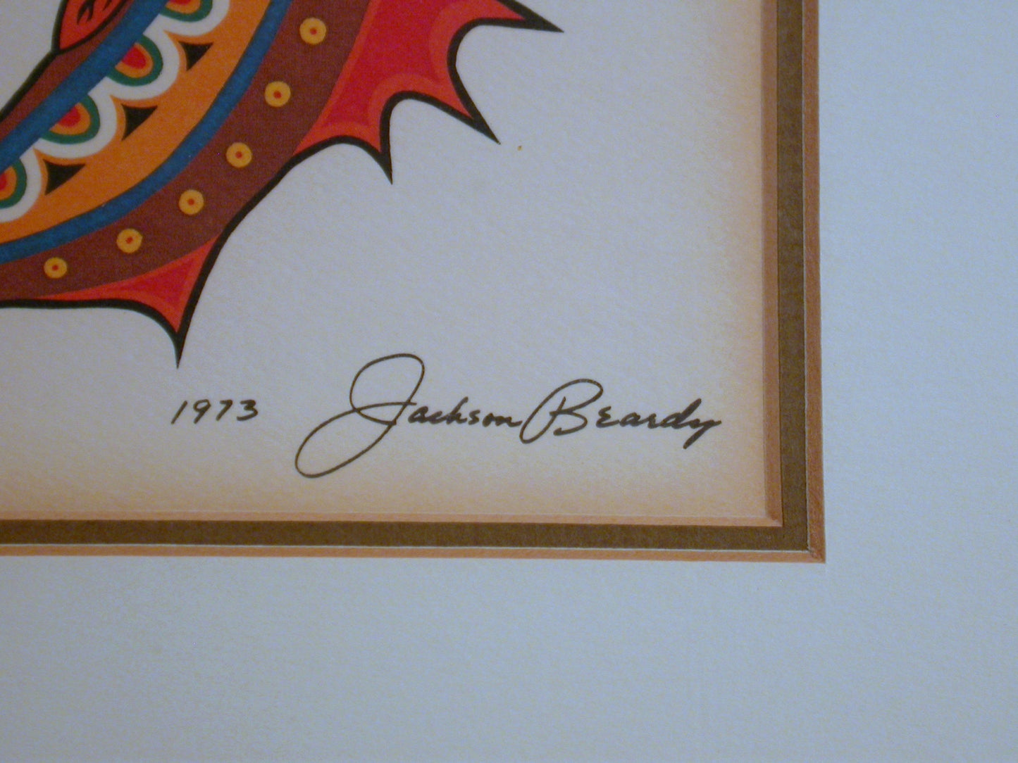 Jackson Beardy Lithograph "LOON & FISH", Vintage Graphic Art