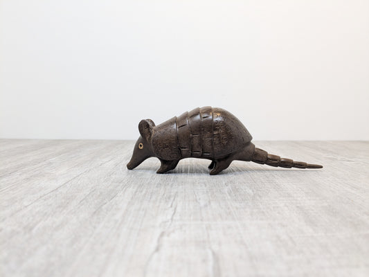 Itauba Wood Armadillo Woodcarving | Brazilian Animal Wood Carvings | Ironwood Armadillo Carving