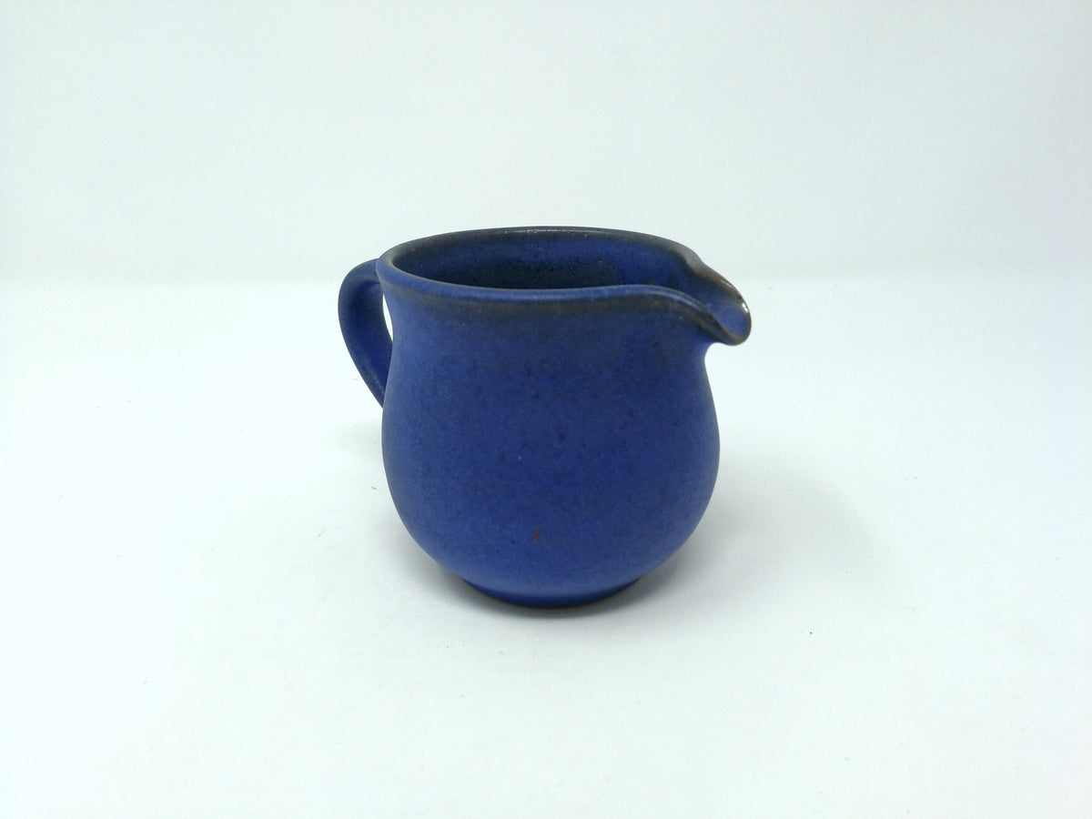 Grove Pottery Spouted Blue Creamer