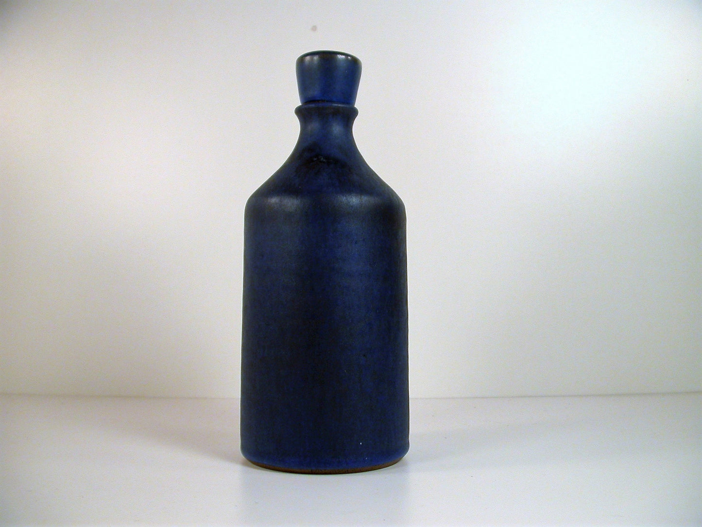 Grove Pottery Cobalt Blue Decanter, Vintage Jan and Helga Grove Studio Pottery