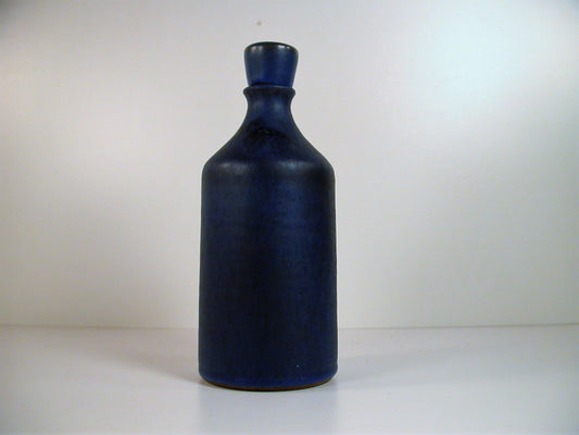 Grove Pottery Cobalt Blue Decanter, Vintage Jan and Helga Grove Studio Pottery