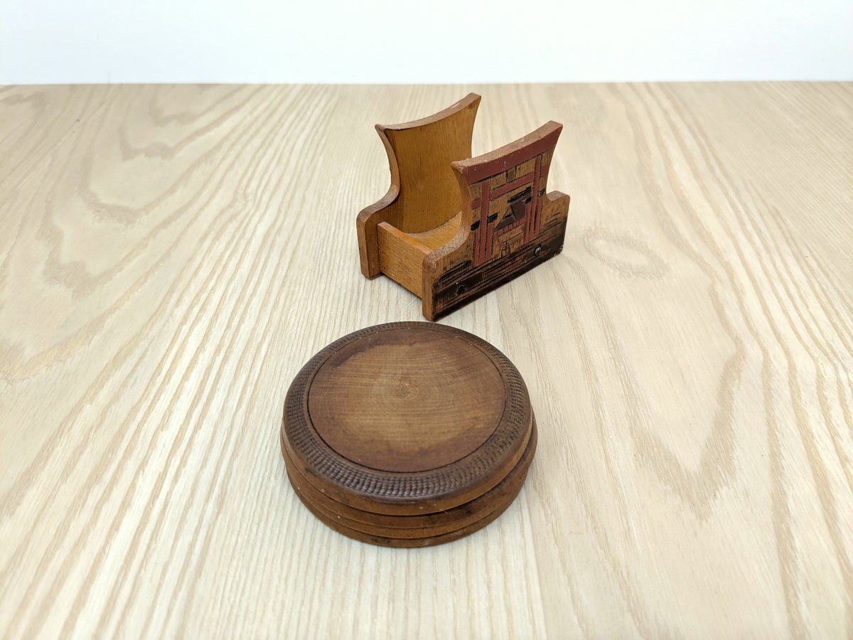 KYOTO / JP - Vintage Japanese Coaster Set | Torri Gates Souvenir