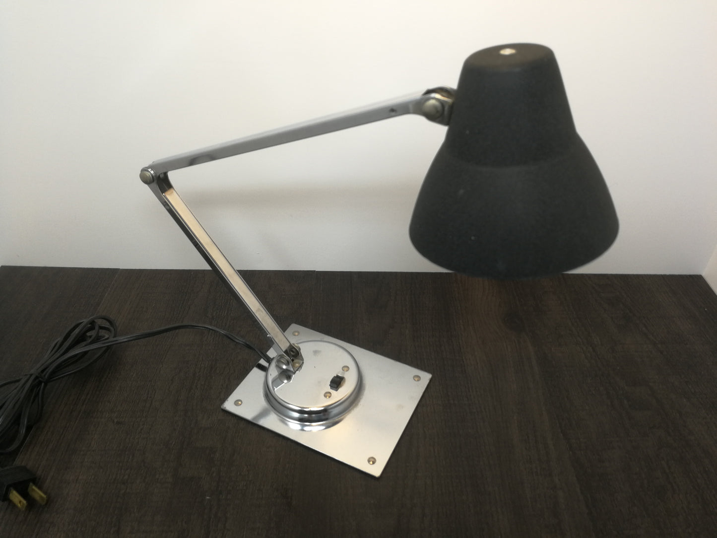 Chrome and Black Tensor Desk Lamp | Jay Monroe Design 1960's