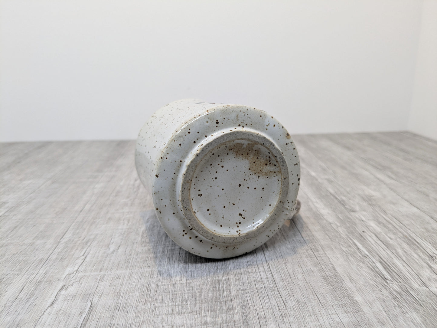 Vintage Ceramic Mug | Mid Century Stoneware Mug with Stylized Rooster Graphic