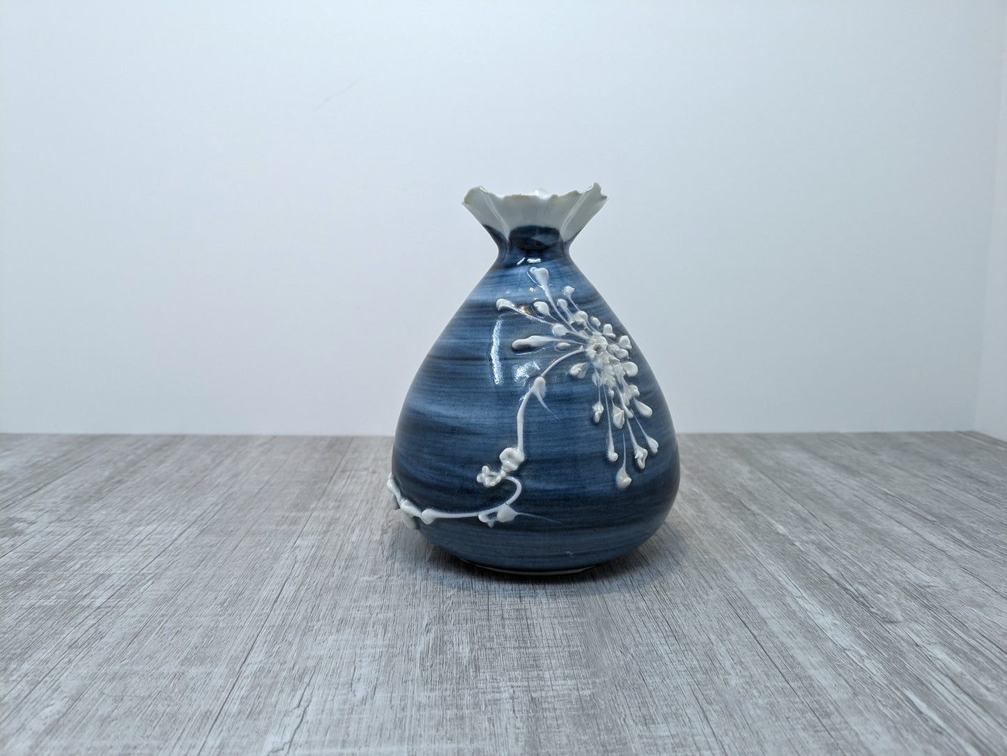 Larry Aguilar Porcelain Vase | Bulb Vase with Flared Opening | Art Pottery