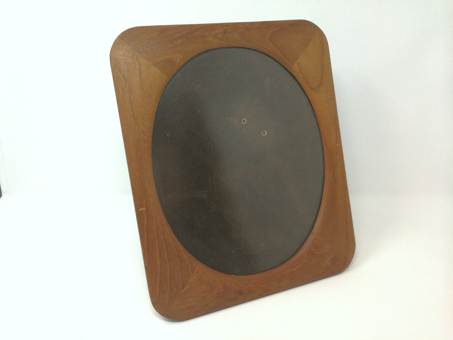 Mid Century Teak Picture Frame | Solid Teak Oval Frame | Vertical or Horizontal Display