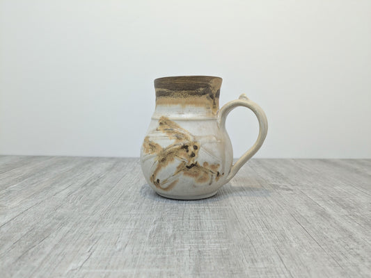 Larry Aguilar Ceramic Mug with Abstract Design | Natural Earthtone Colours