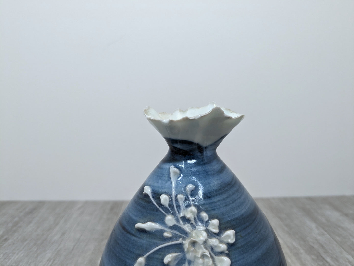 Larry Aguilar Porcelain Vase | Bulb Vase with Flared Opening | Art Pottery