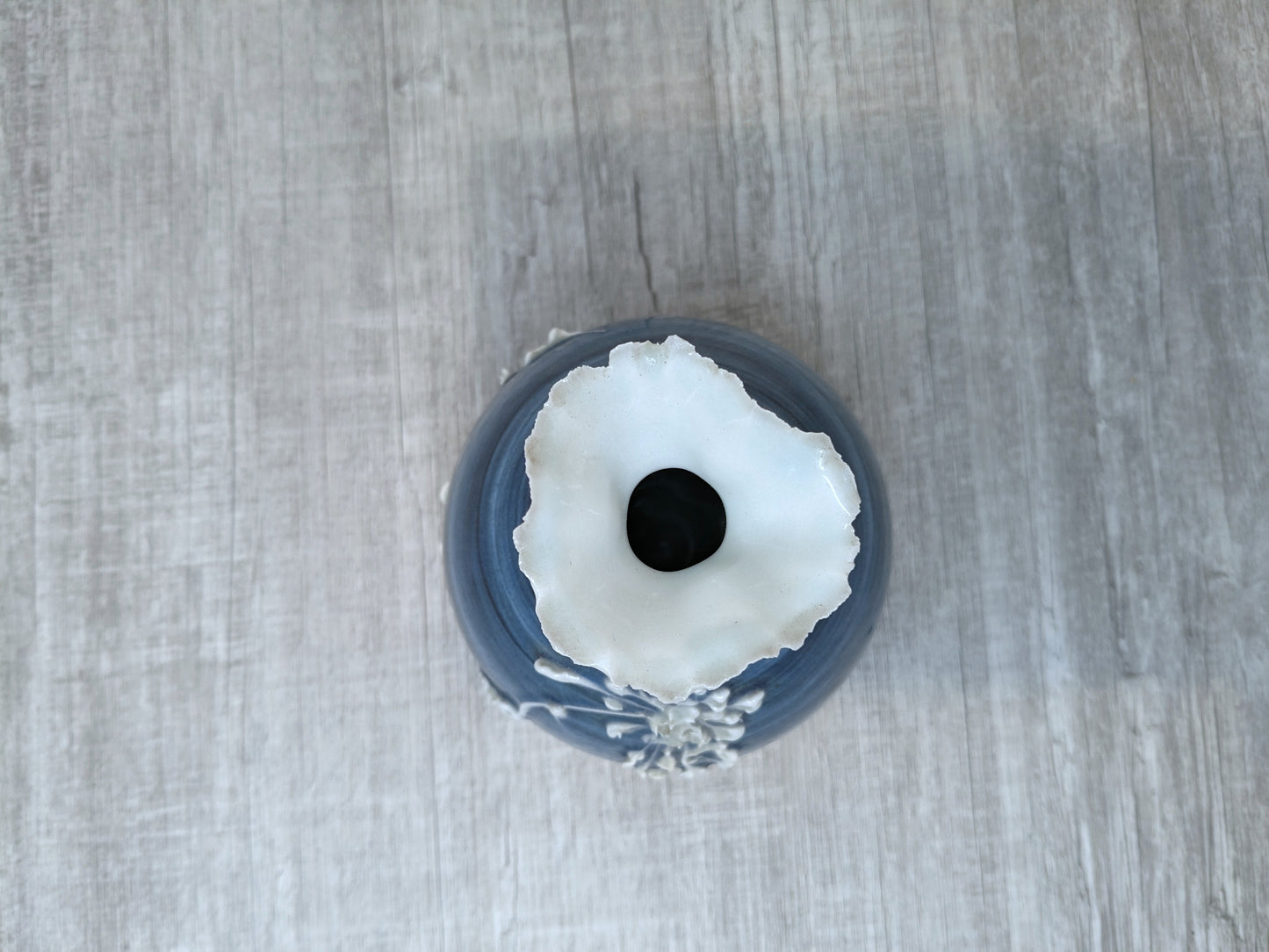 Larry Aguilar Porcelain Vase | Bulb Vase with Flared Opening | Art Pottery