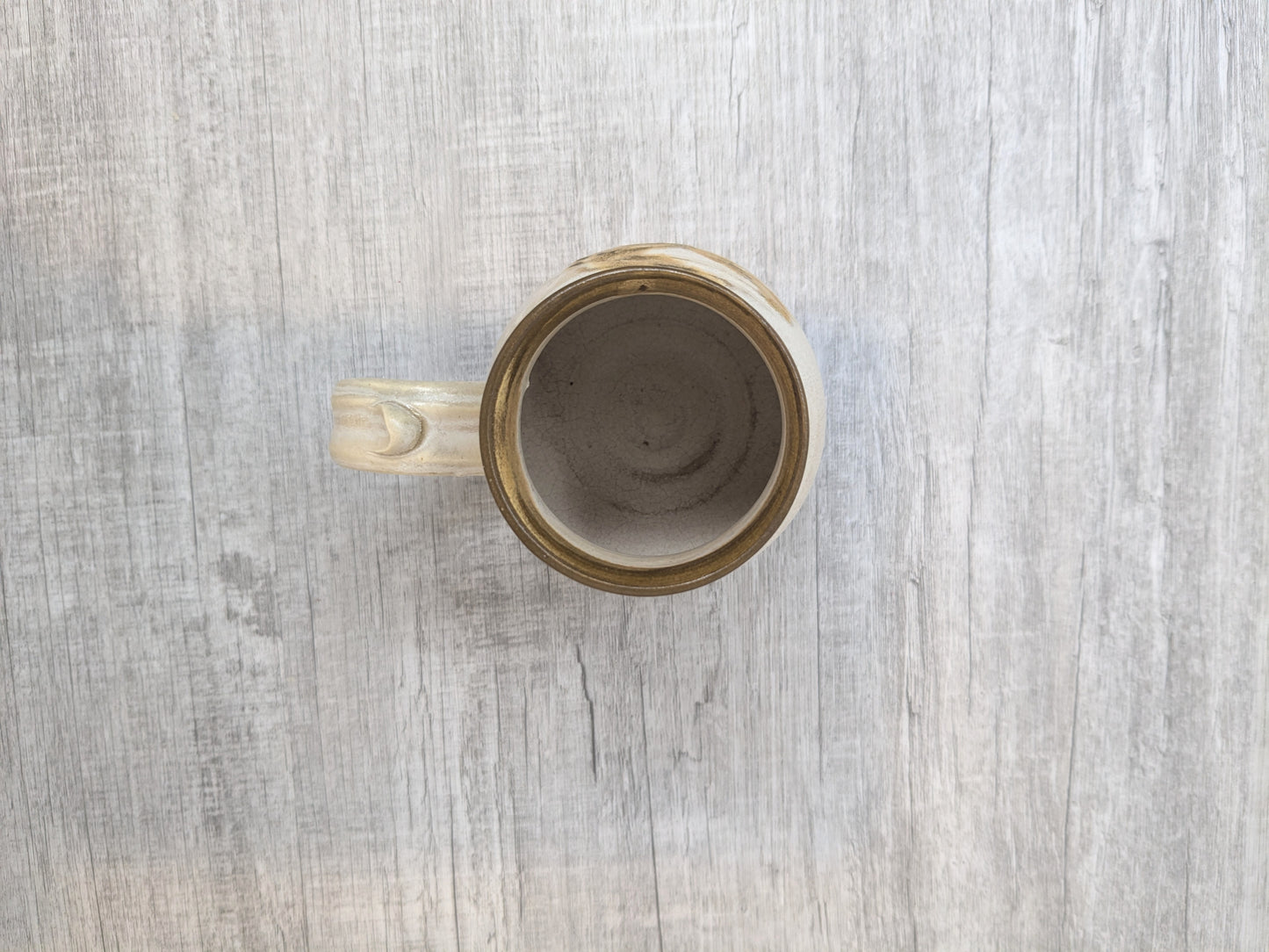 Larry Aguilar Ceramic Mug with Abstract Design | Natural Earthtone Colours