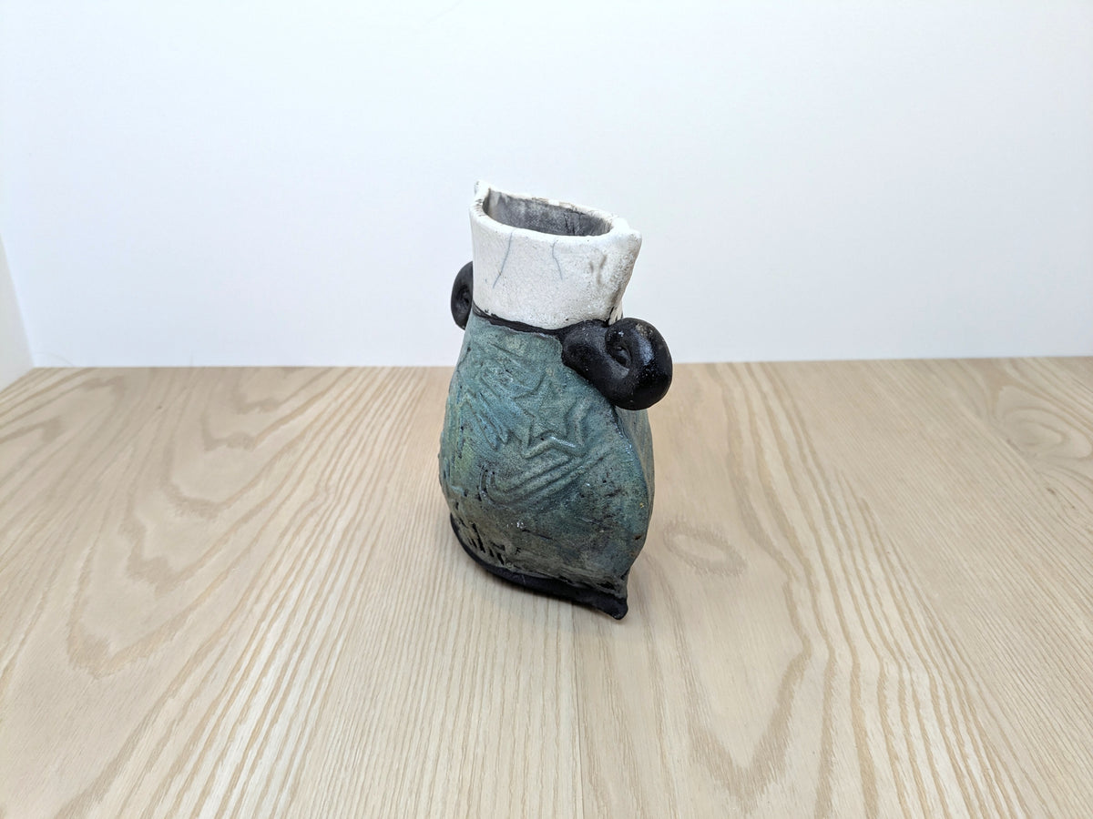 Lee Stead Studio Pottery | Decorative Raku Vase