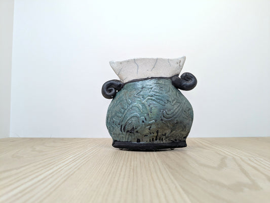 Lee Stead Studio Pottery | Decorative Raku Vase