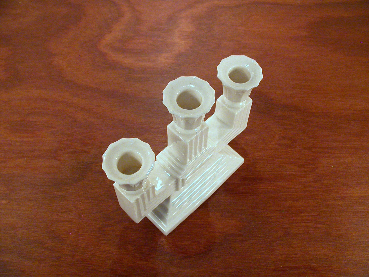 Lenox Candelabra, 3 Arm Fine Ivory China Lenox Candelabra Made in USA
