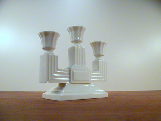 Lenox Candelabra, 3 Arm Fine Ivory China Lenox Candelabra Made in USA