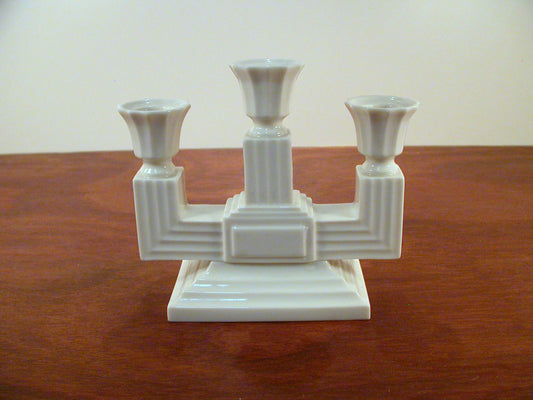 Lenox Candelabra, 3 Arm Fine Ivory China Lenox Candelabra Made in USA