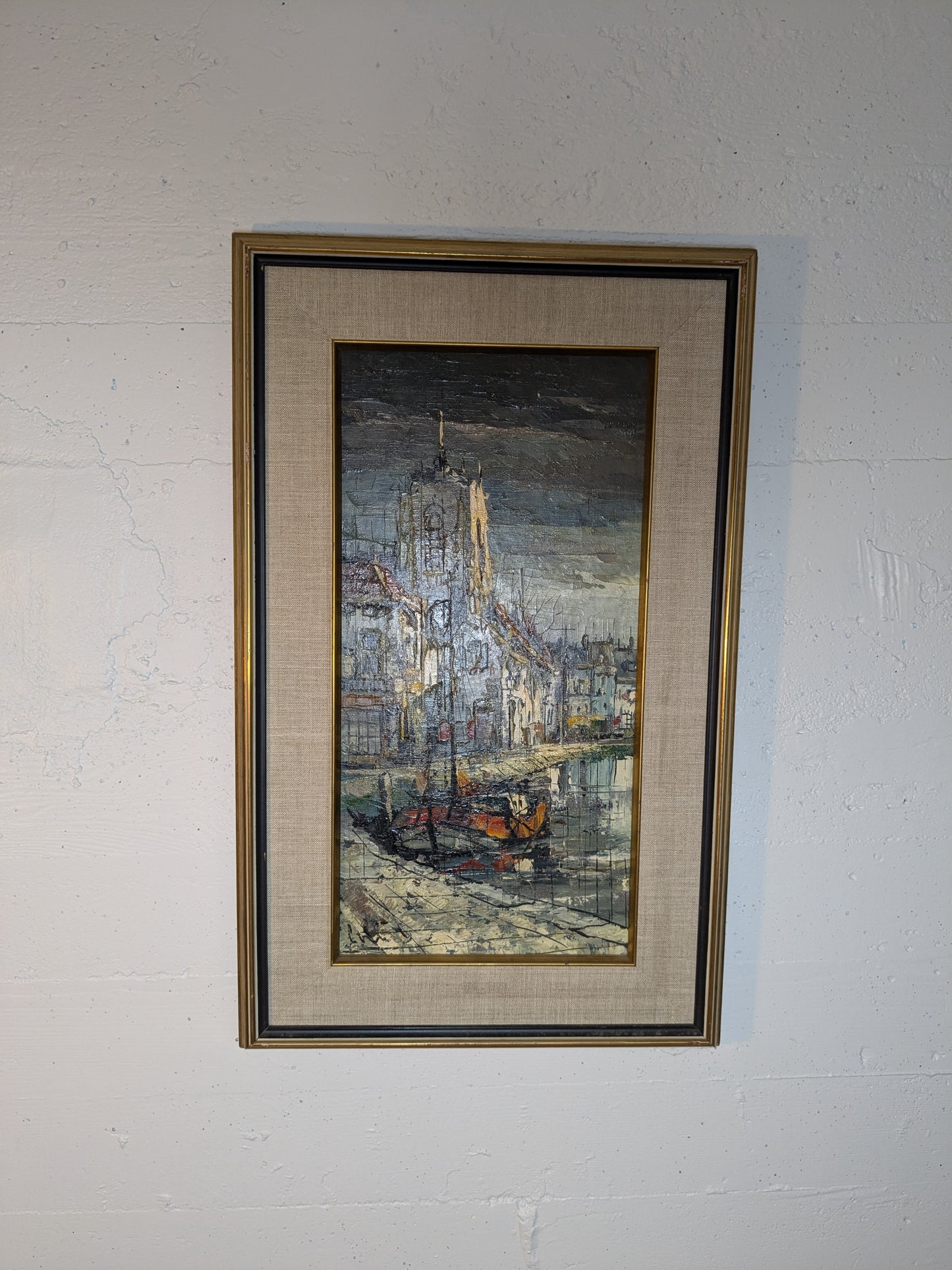 Leon Corbet Belgium | 20th Century European Oil Painting | Canal Scene
