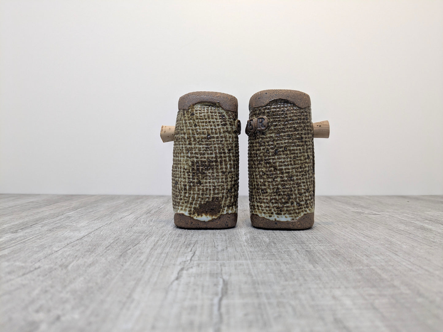 Linda Mackie Stoneware Salt and Pepper Shakers | Swan Lake Pottery