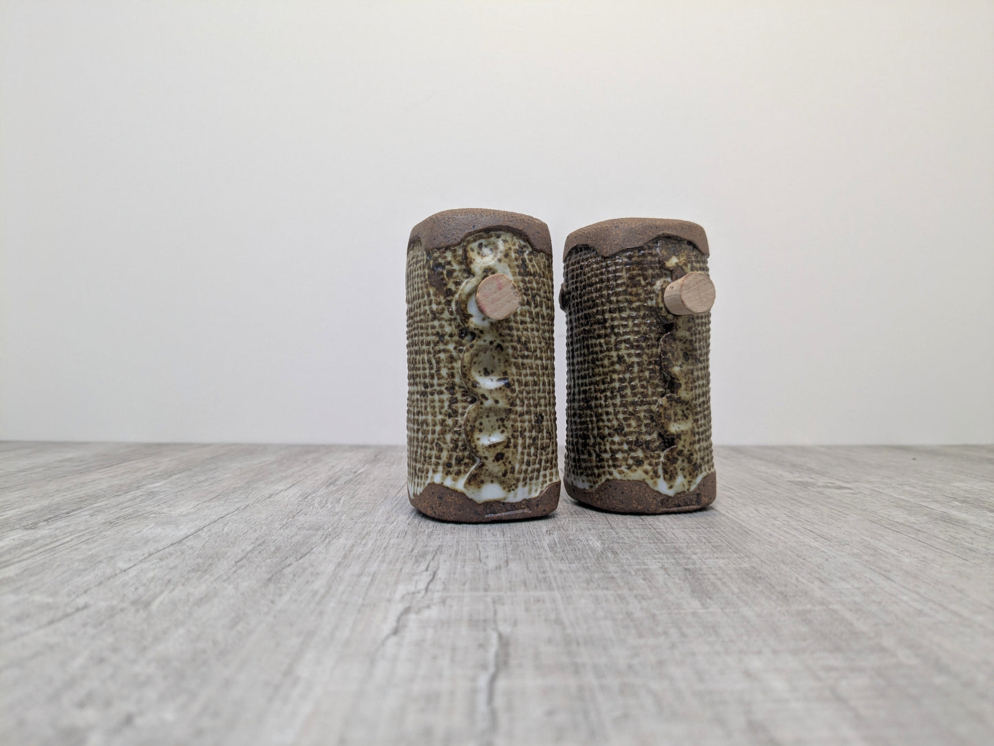 Linda Mackie Stoneware Salt and Pepper Shakers | Swan Lake Pottery