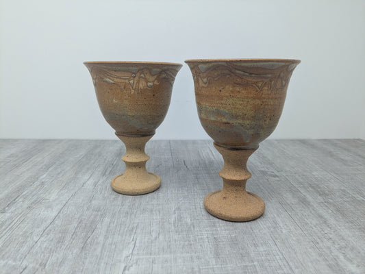 Linda Mackie Stoneware Goblets | Swan Lake Pottery