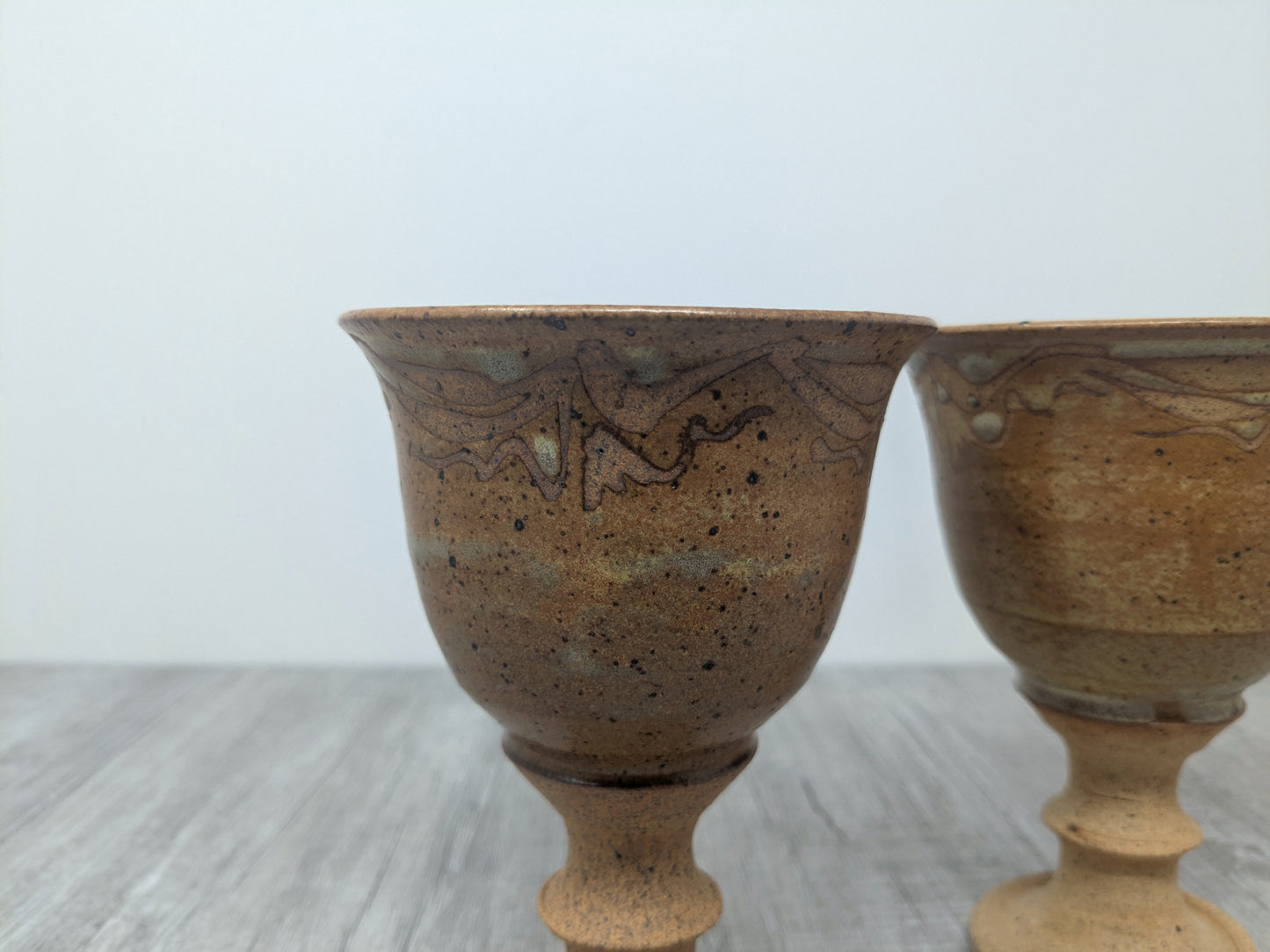 Linda Mackie Stoneware Goblets | Swan Lake Pottery