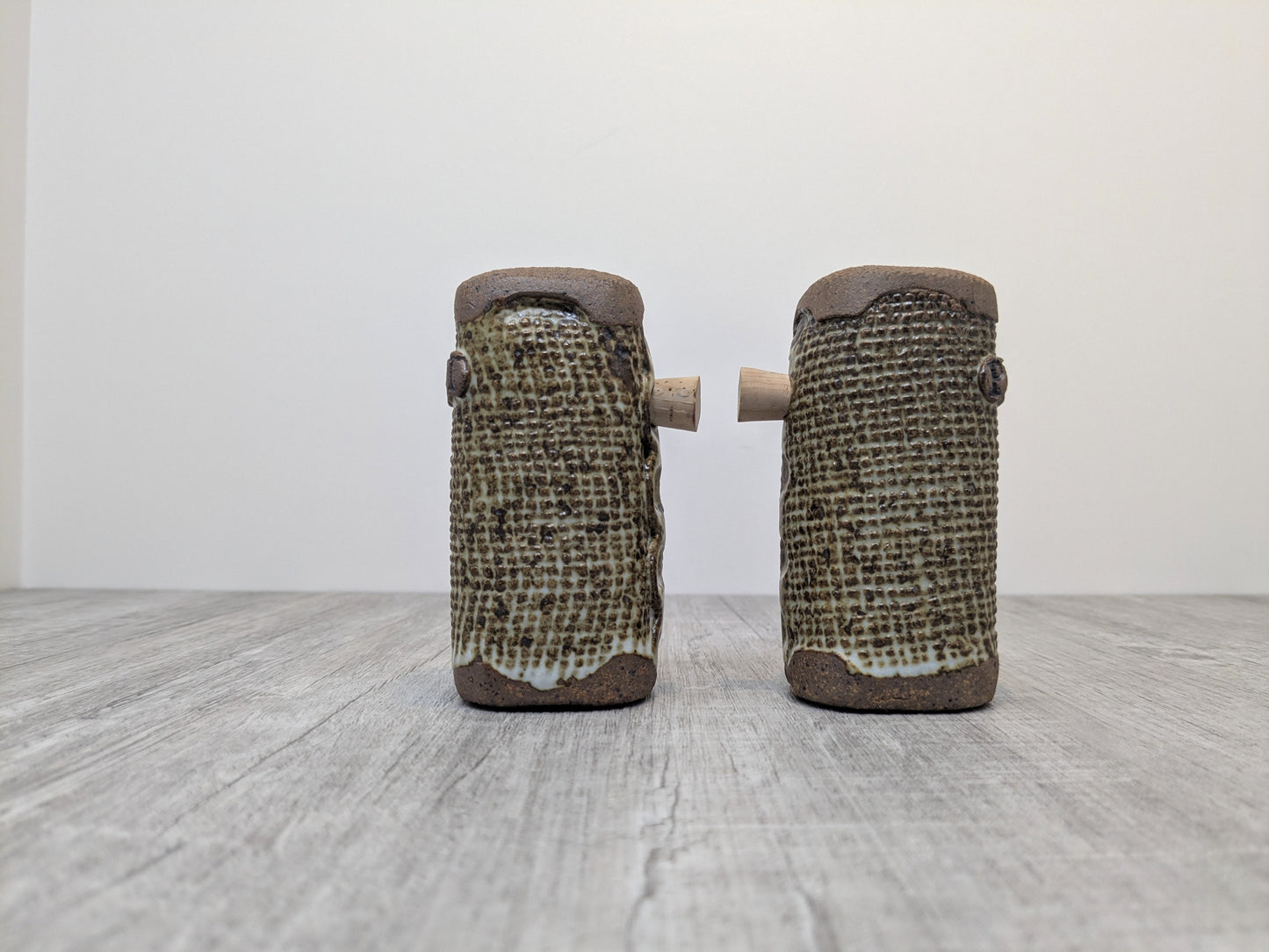 Linda Mackie Stoneware Salt and Pepper Shakers | Swan Lake Pottery