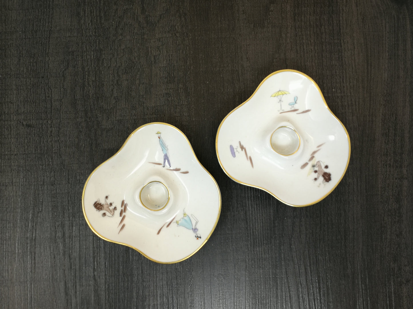 Lindner Kueps Bavaria Porcelain Candle holders | Vintage 1960's