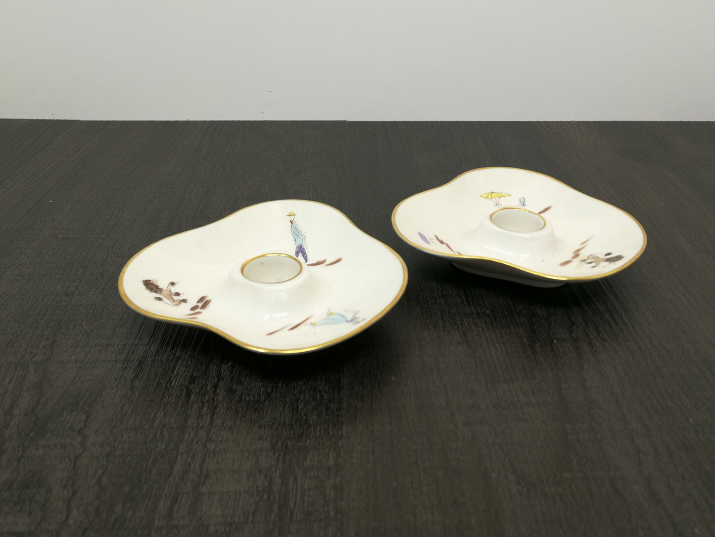 Lindner Kueps Bavaria Porcelain Candle holders | Vintage 1960's
