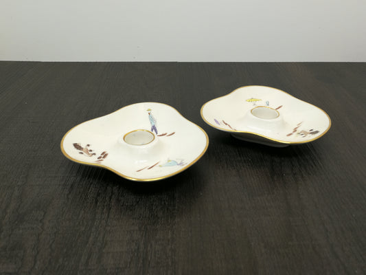 Lindner Kueps Bavaria Porcelain Candle holders | Vintage 1960's