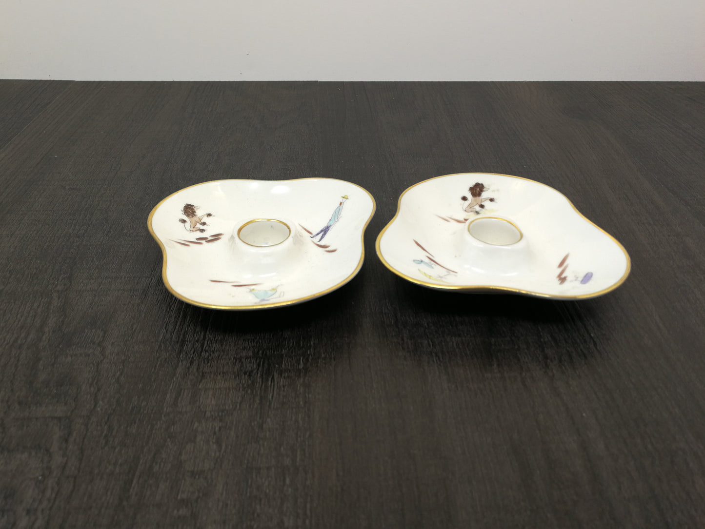 Lindner Kueps Bavaria Porcelain Candle holders | Vintage 1960's