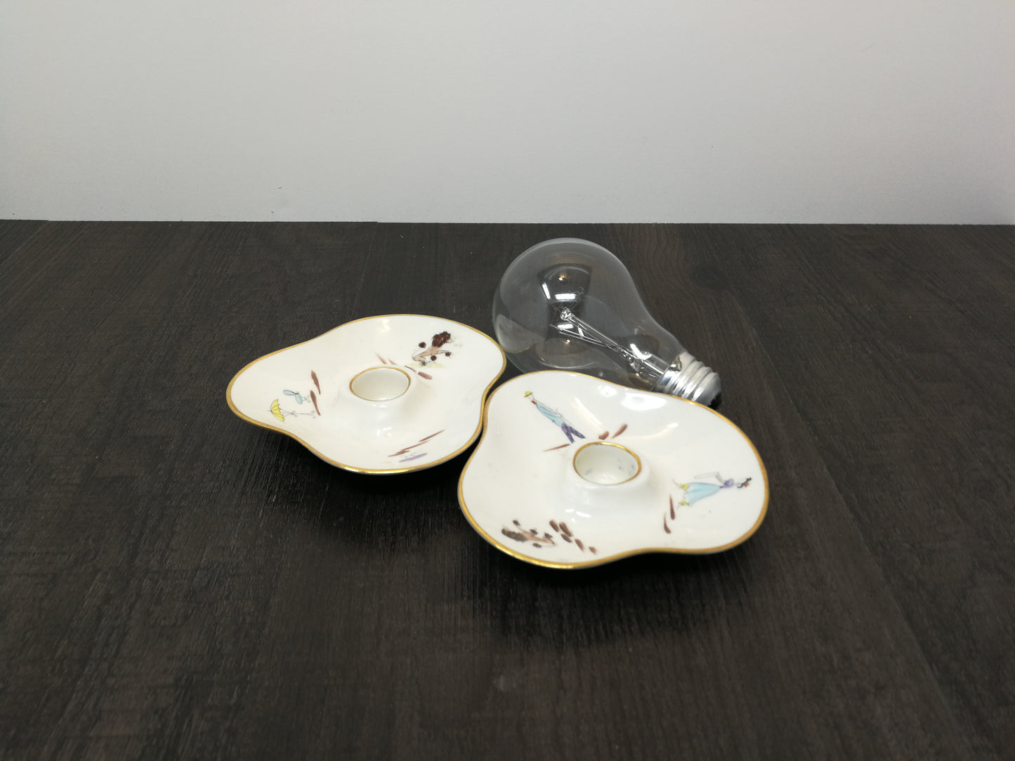 Lindner Kueps Bavaria Porcelain Candle holders | Vintage 1960's