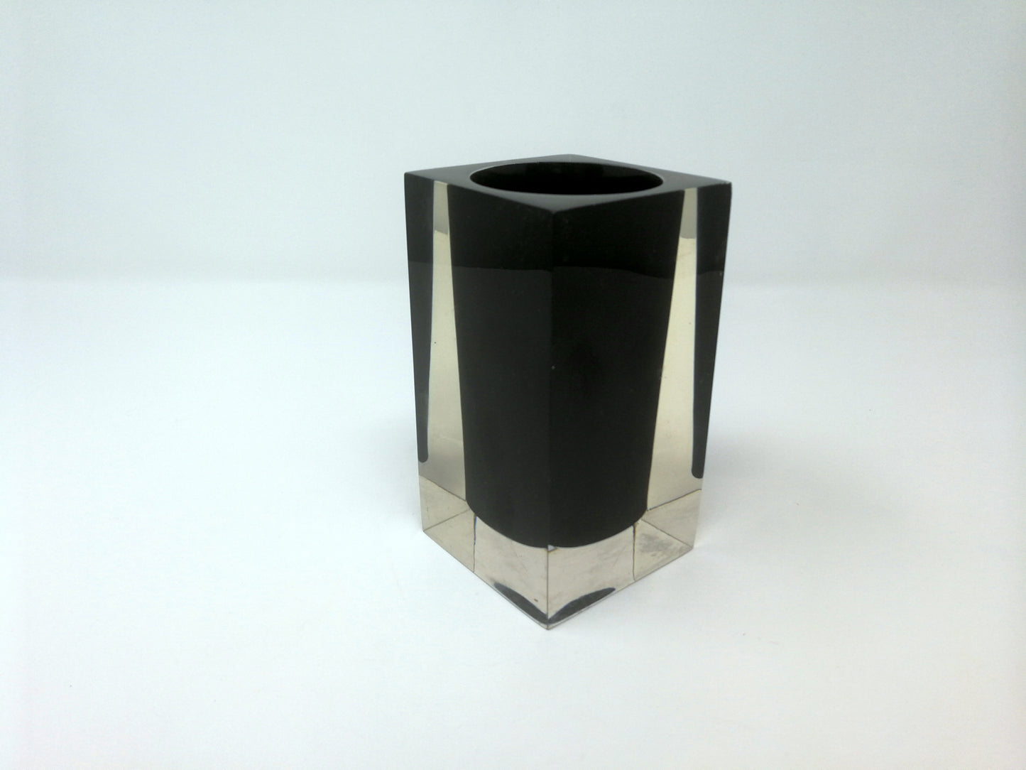 Vintage Lucite Italian Vase or Desk Organizer 1970's