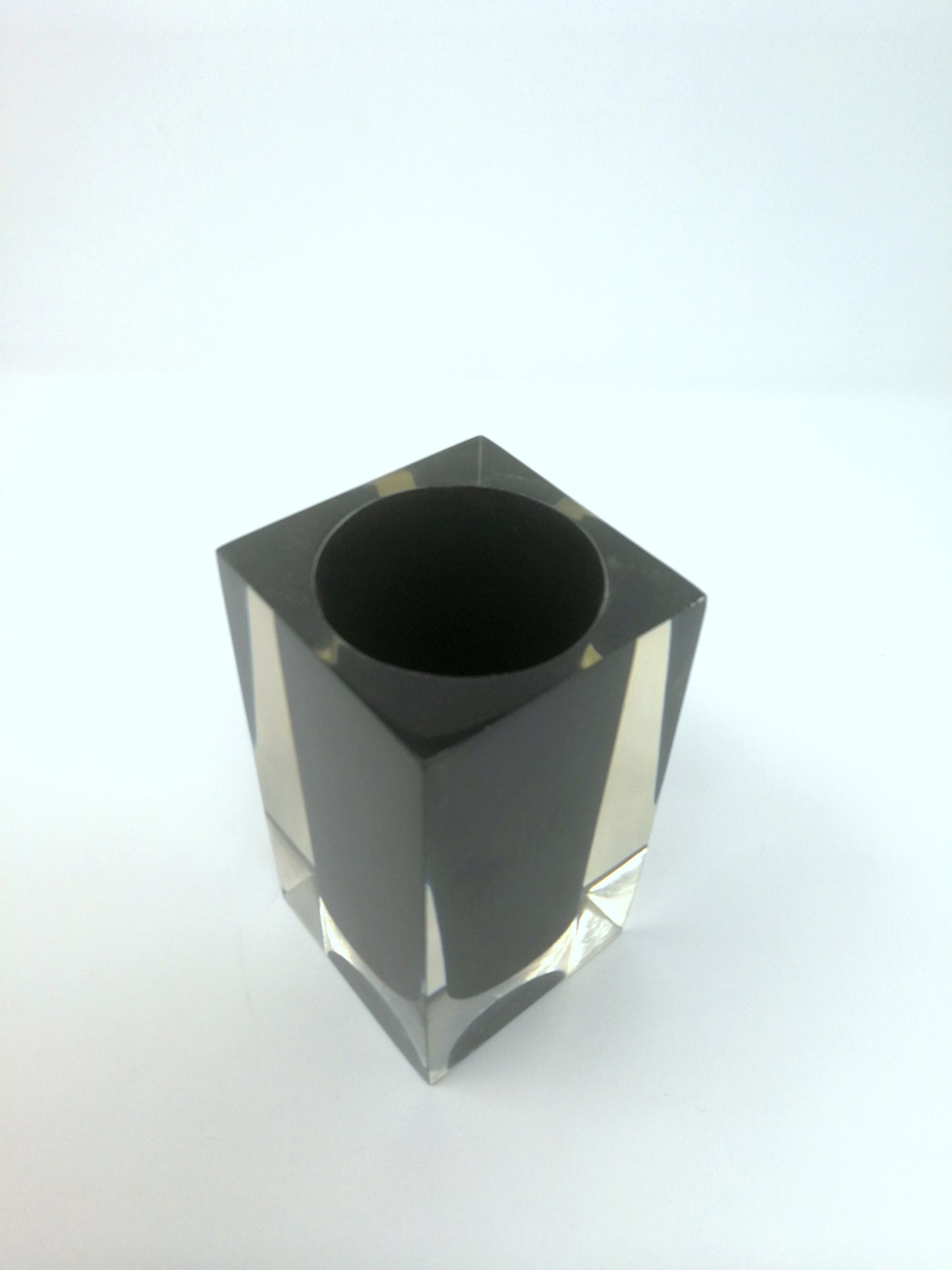 Vintage Lucite Italian Vase or Desk Organizer 1970's