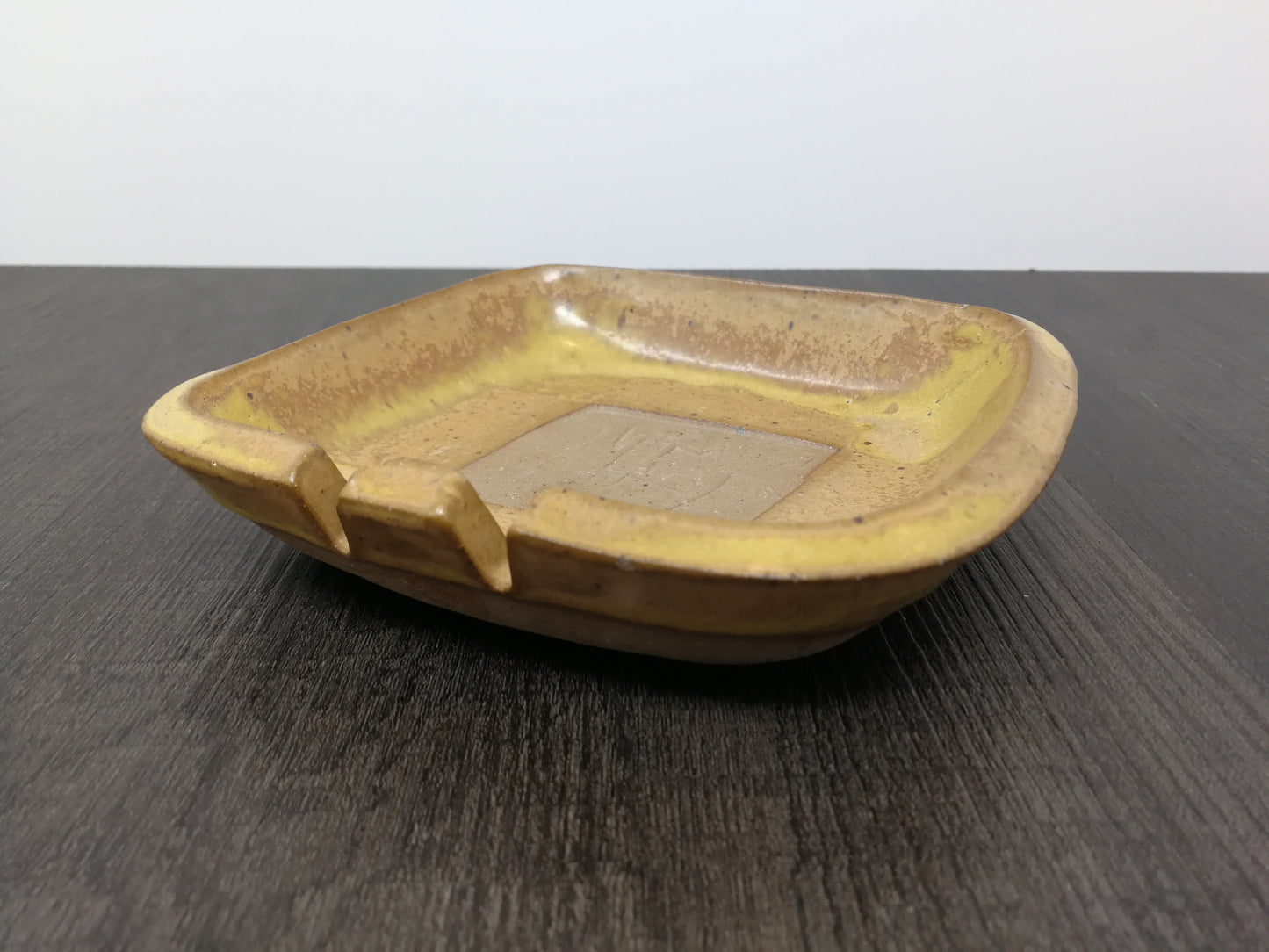 Studio Pottery Ashtray | Ceramic Arts Calgary Mid Century Tray | Luke Lindoe Ashtray with Horseman