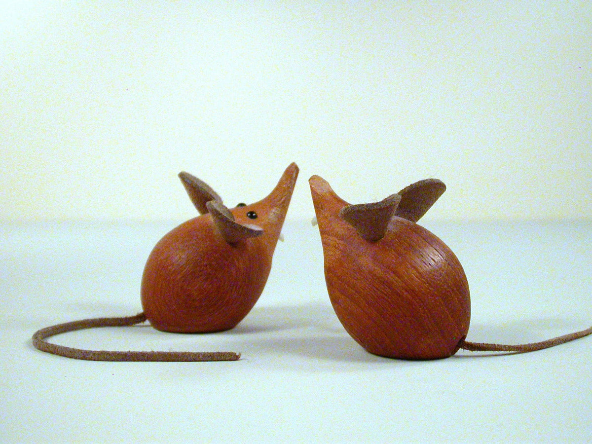 2 FH Vintage Teak Mice made in Denmark. MCM Teak Mice