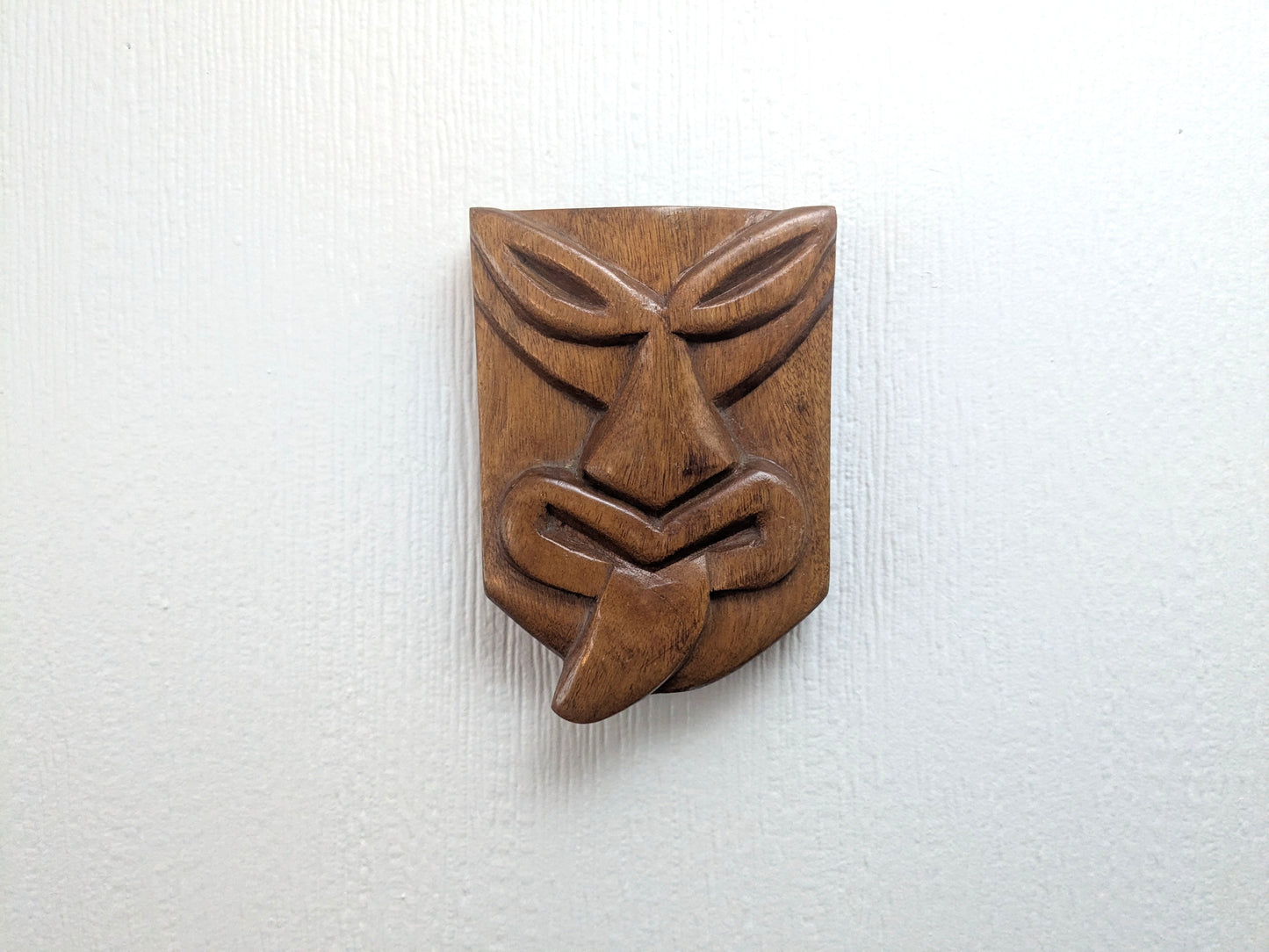 Vintage Maori Wheku Mask | New Zealand Woodcarving