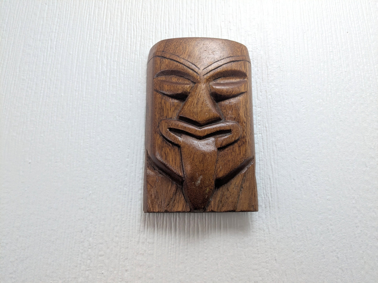 Vintage Maori Wheku Mask - New Zealand Wood Carving