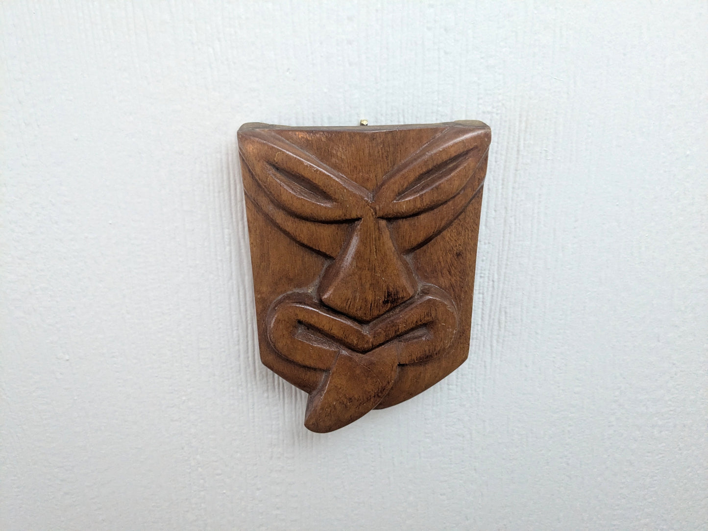 Vintage Maori Wheku Mask | New Zealand Woodcarving